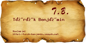 Török Benjámin névjegykártya