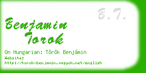 benjamin torok business card